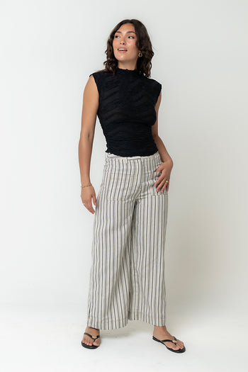 Monet Textured Top in Black
