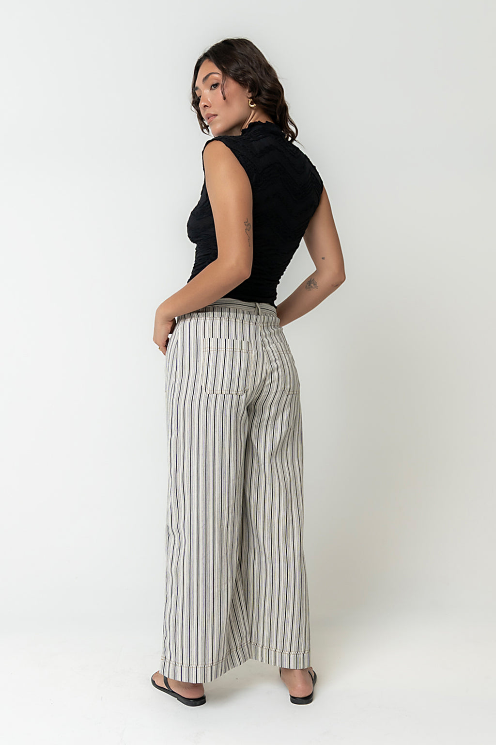 Monet Textured Top in Black
