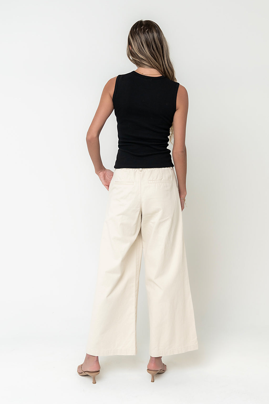 Nina Asymmetrical Tank in Black