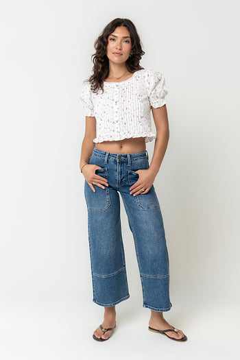 Tracie Floral Blouse in White