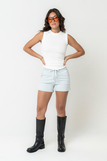 Thomas Striped Denim Shorts