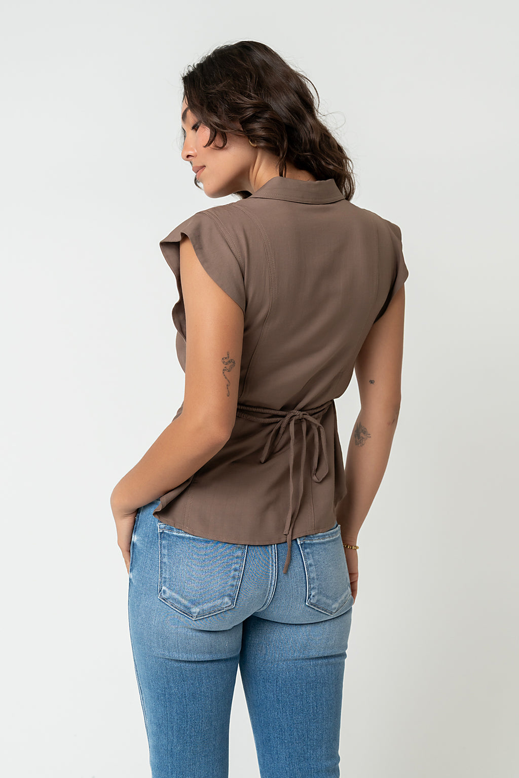 Pablo Button Up in Brown