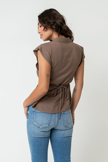 Pablo Button Up in Brown