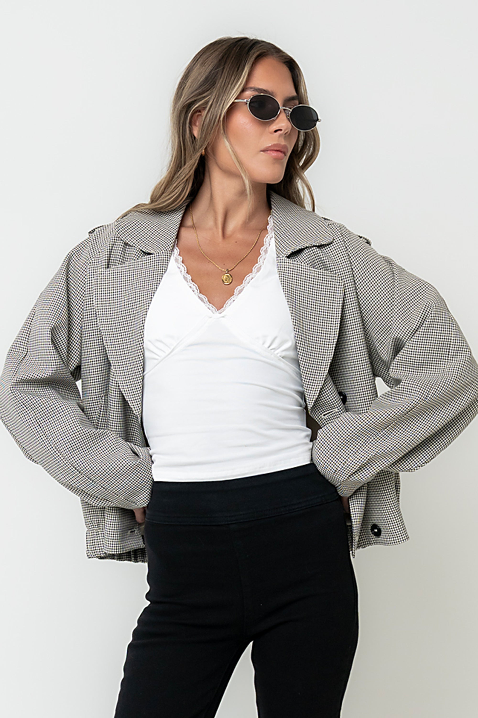 Abby Cropped Trench Coat