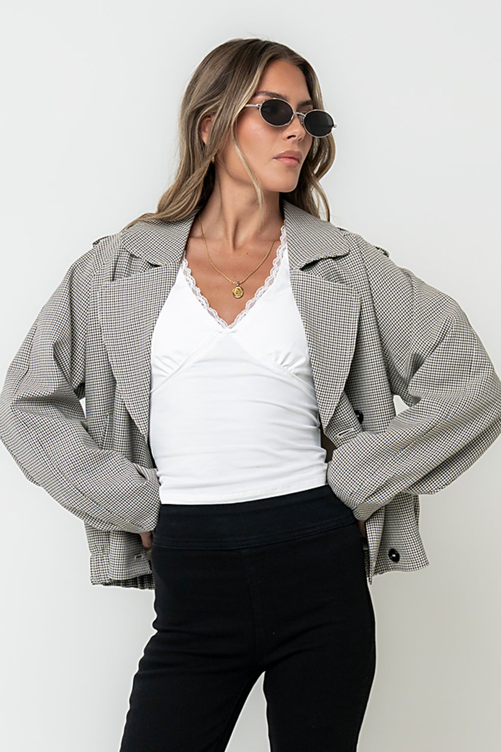 Abby Cropped Trench Coat