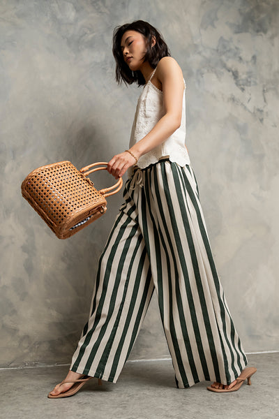 パンツ ORIMI BIG BIG SLACKS lame stripe SIZE 1 Naomi Striped Pants - FINAL SALE