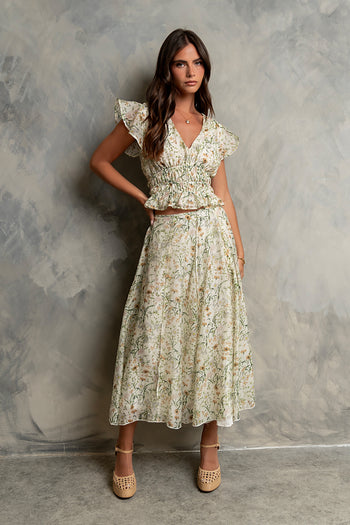 Carlie Floral Midi Skirt