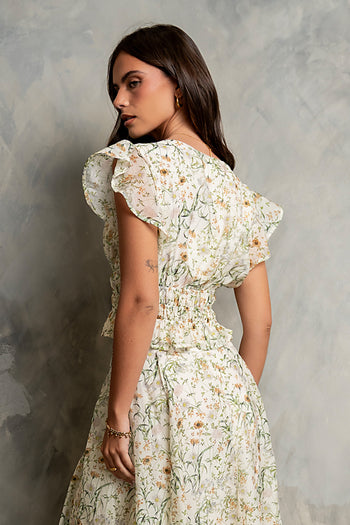 Carlie Floral Smocked Blouse