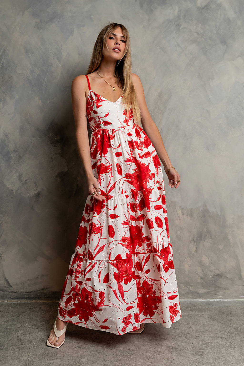 Annika Embroidered Maxi Dress