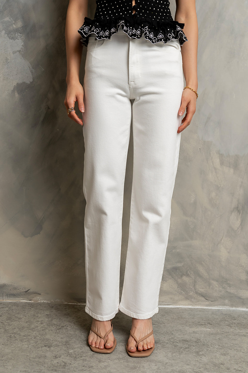 Fawn Straight Leg Jeans in White