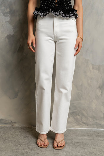 Fawn Straight Leg Jeans in White
