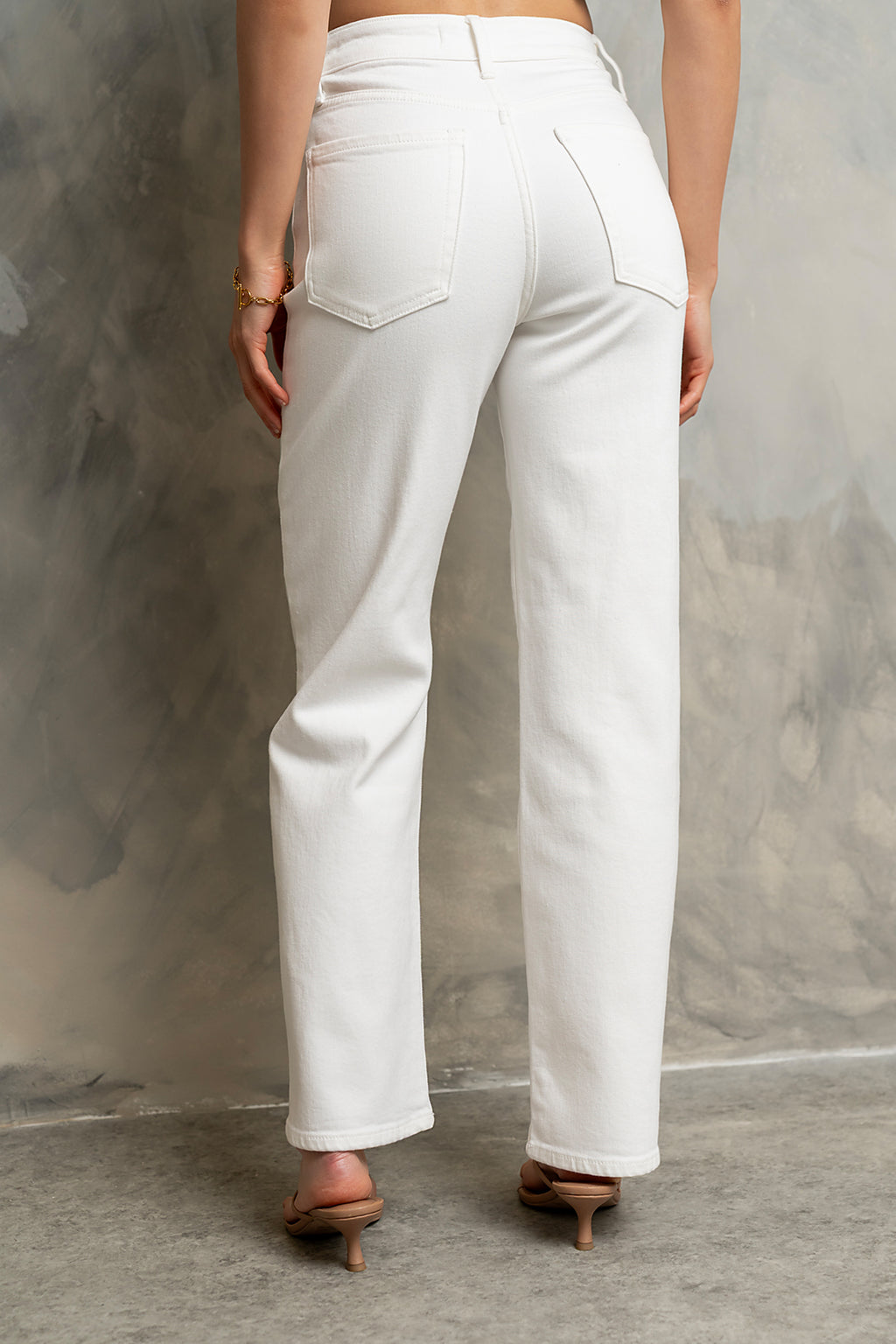 Fawn Straight Leg Jeans in White