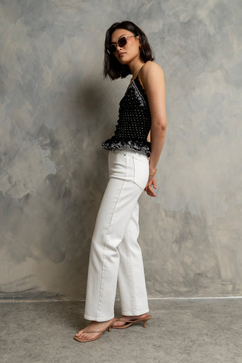 Fawn Straight Leg Jeans in White