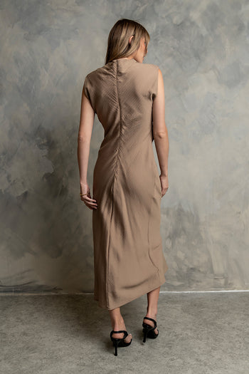 Shay Midi Dress in Mocha
