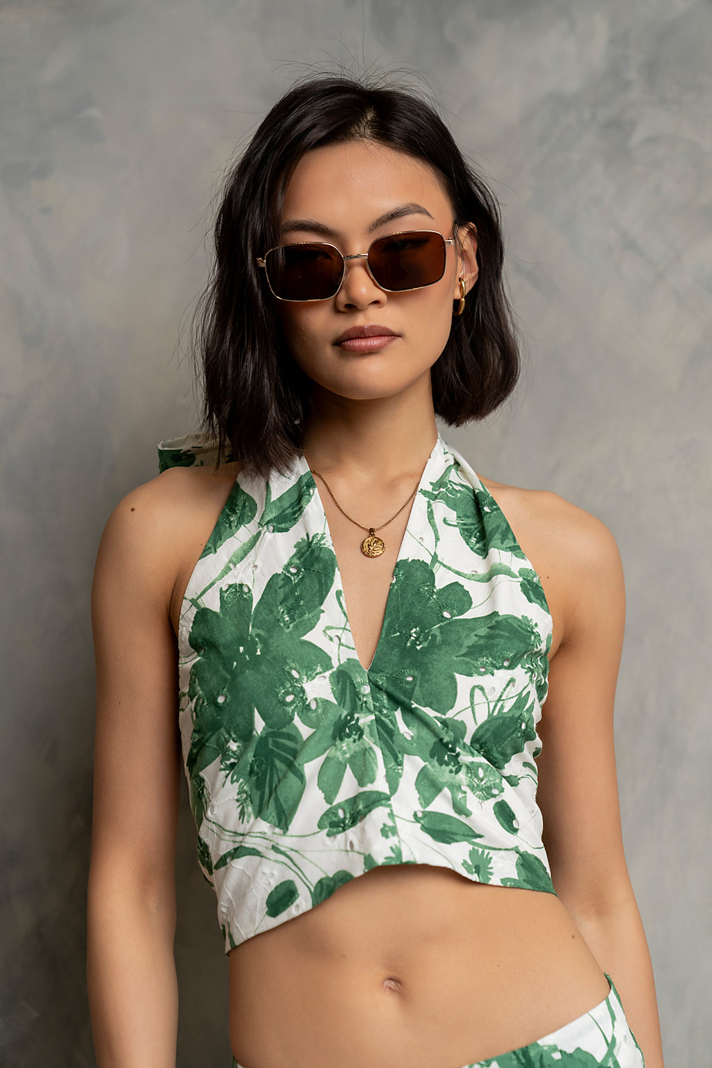 Trina Eyelet Halter Top