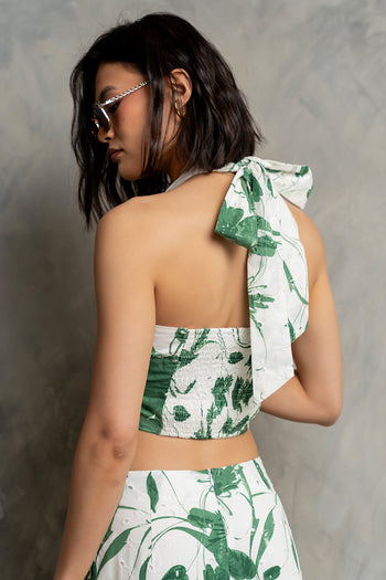 Trina Eyelet Halter Top