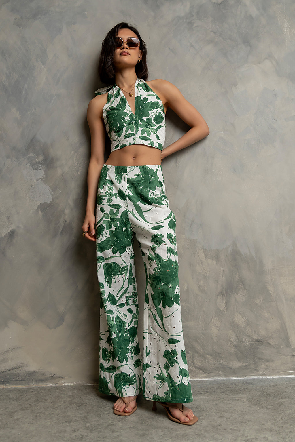 Trina Eyelet Wide Leg Pants
