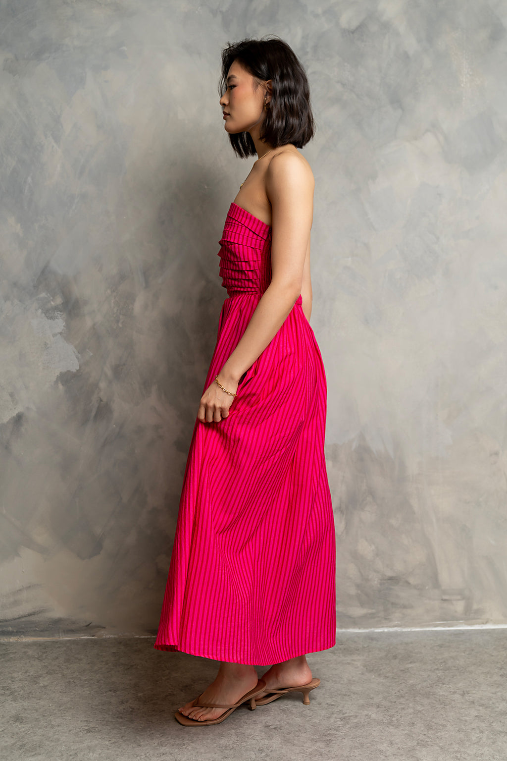Kayleen Strapless Dress in Pink