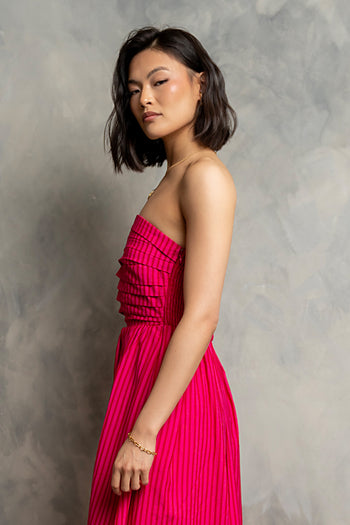 Kayleen Strapless Dress in Pink