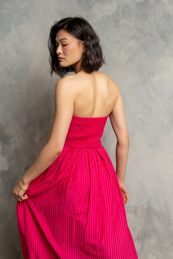 Kayleen Strapless Dress in Pink