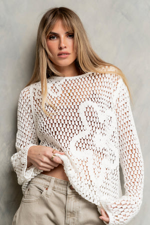 Kaylee Floral Crochet Top