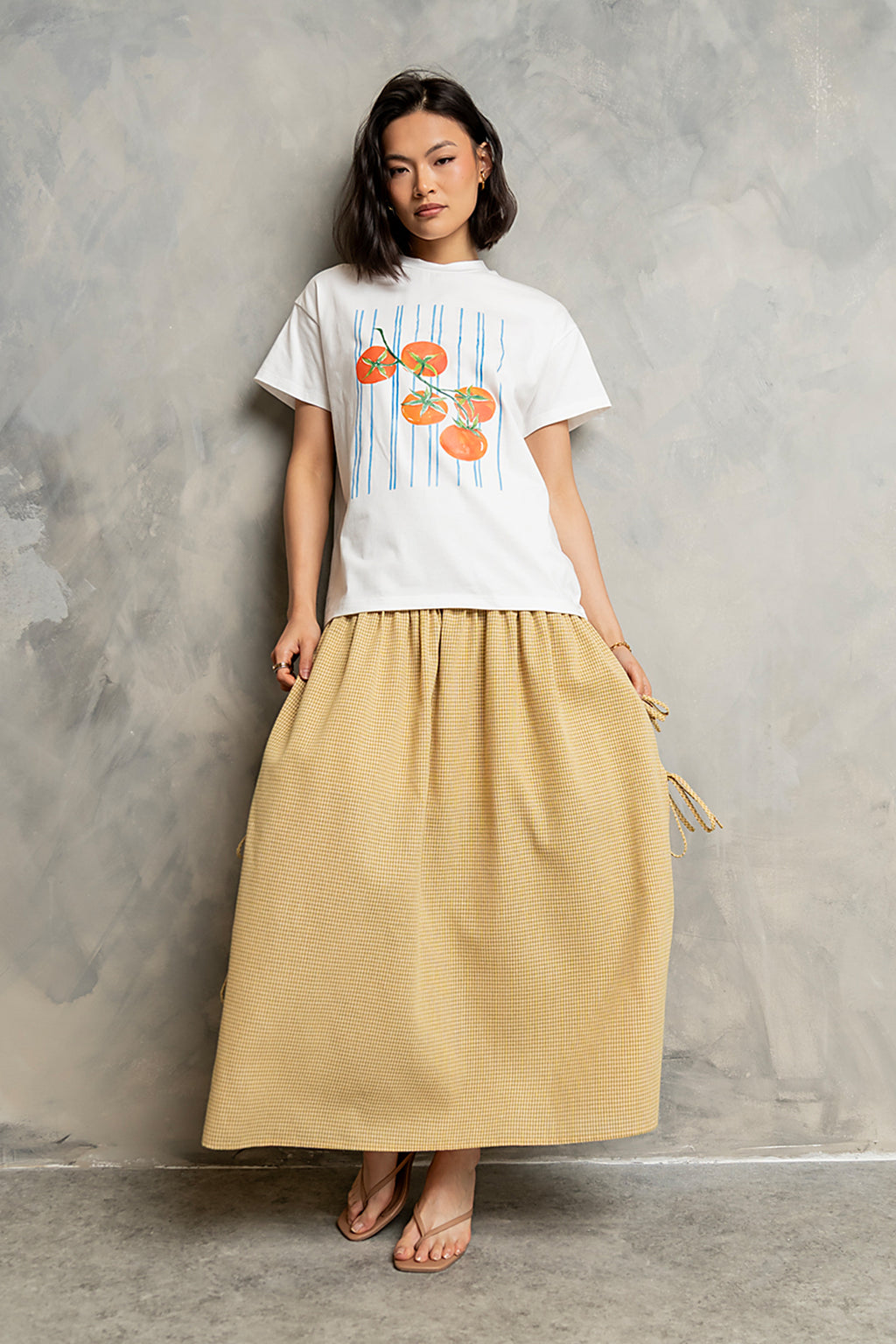 Gretta Gingham Maxi Skirt