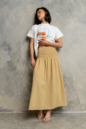 Gretta Gingham Maxi Skirt