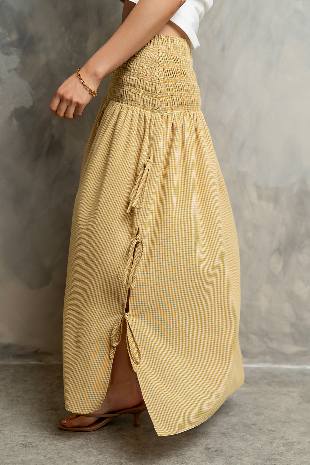 Gretta Gingham Maxi Skirt