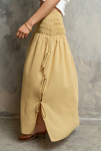 Gretta Gingham Maxi Skirt