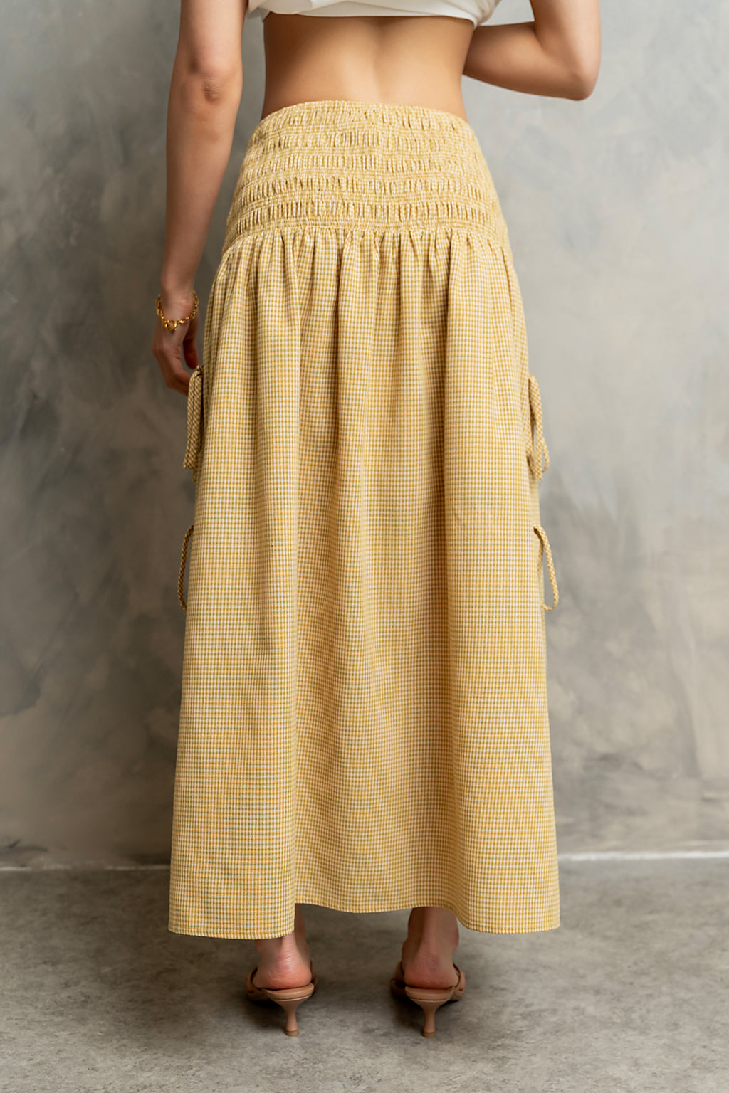 Gretta Gingham Maxi Skirt