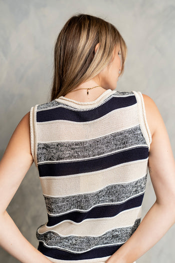 Lynna Striped Sweater Vest