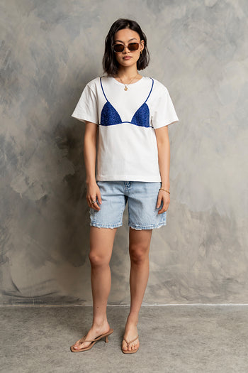 Juno Graphic Tee in Blue