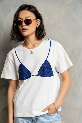 Juno Graphic Tee in Blue