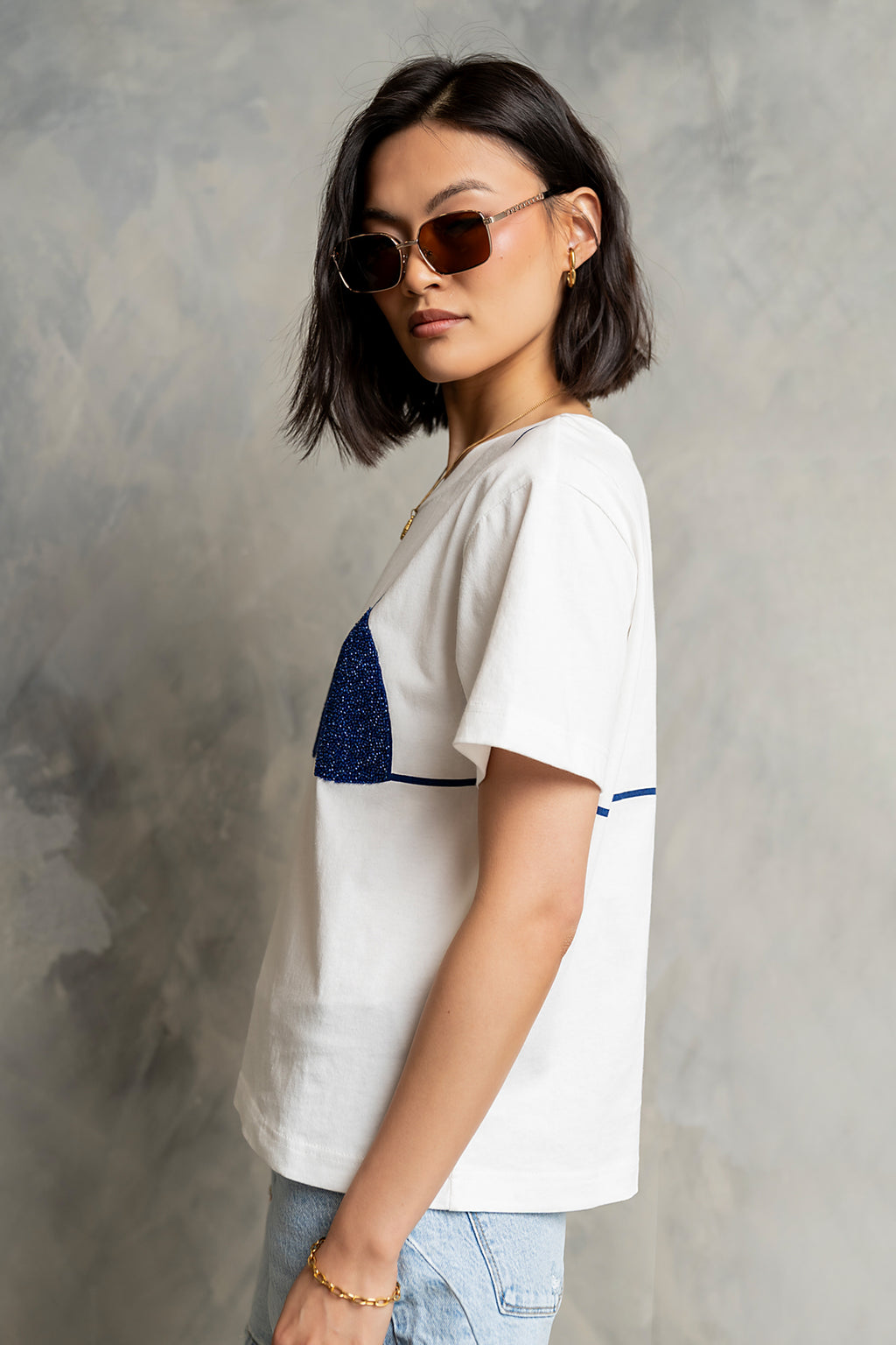 Juno Graphic Tee in Blue