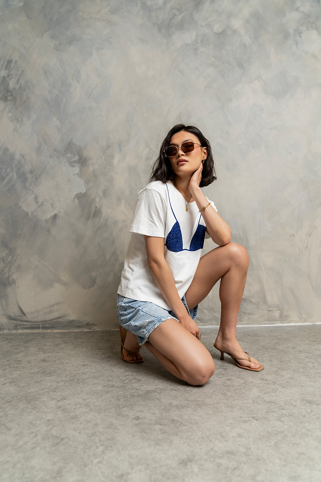 Juno Graphic Tee in Blue