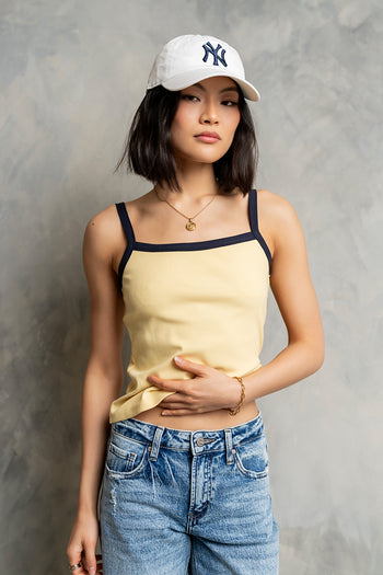 Rylan Contrast Tank Top in Yellow