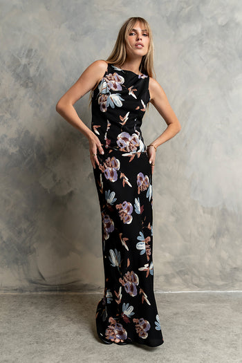 Eden Floral Top in Black
