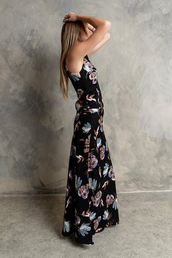 Eden Floral Top in Black