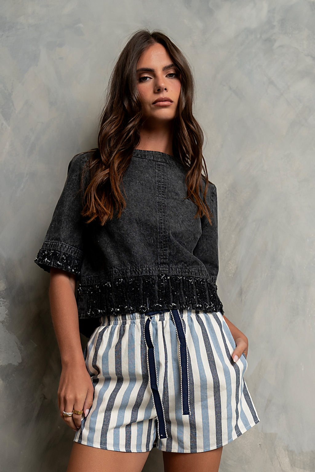Dorothy Striped Shorts in Blue
