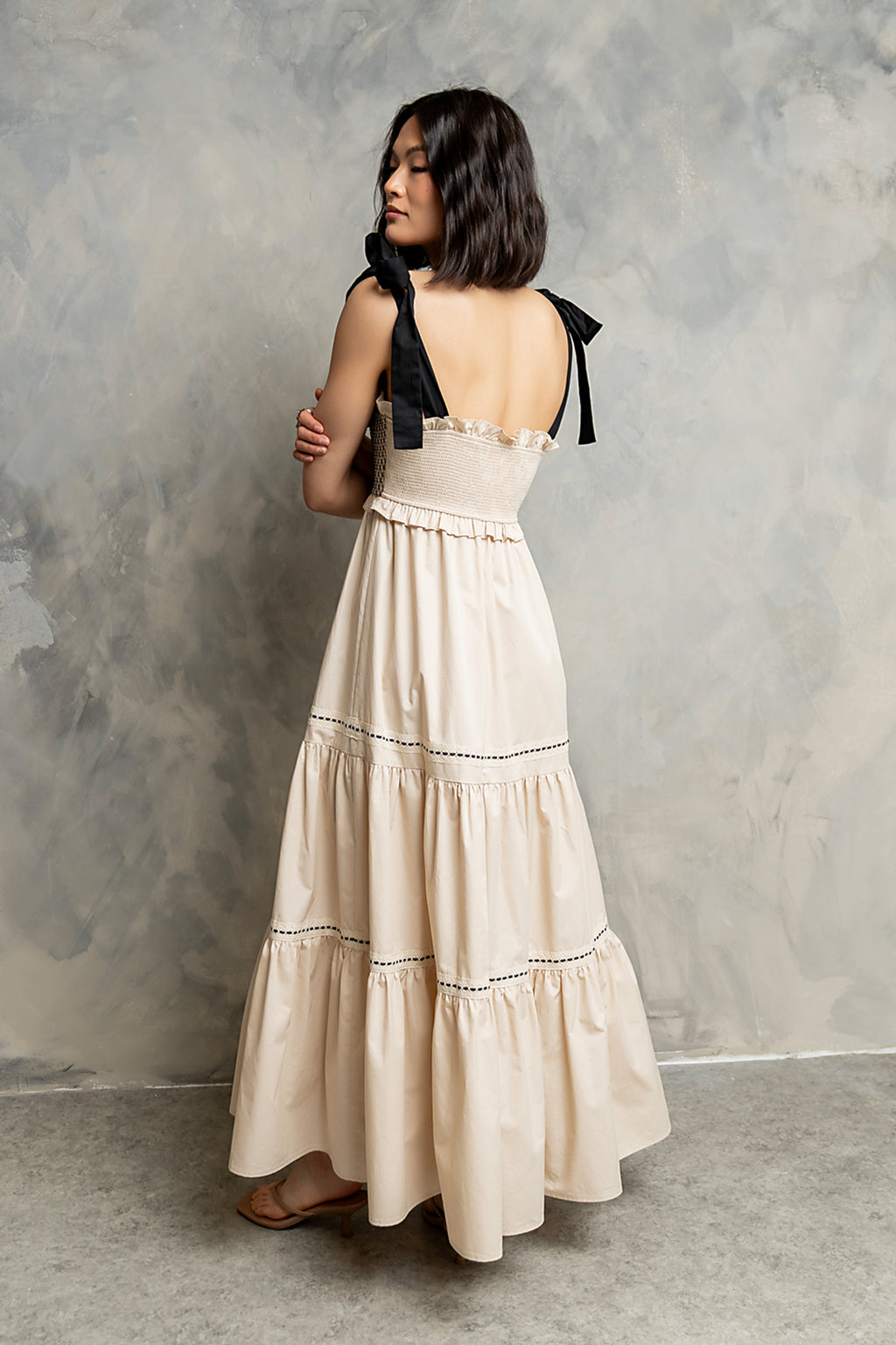 Mollie Tiered Maxi Dress in Ivory Mollie Tiered Maxi Dress in Ivory