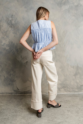 Sayla Cuffed Wide Leg Jeans