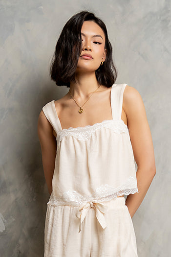 Elsie Lace Trim Tank