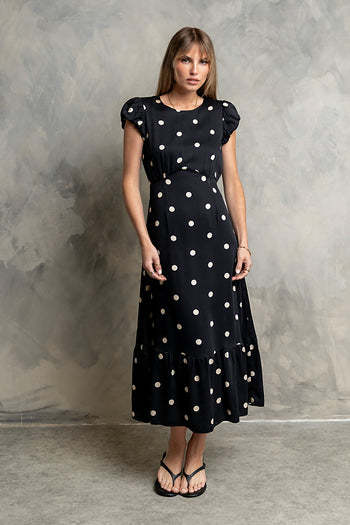 Janey Polka Dot Maxi Dress