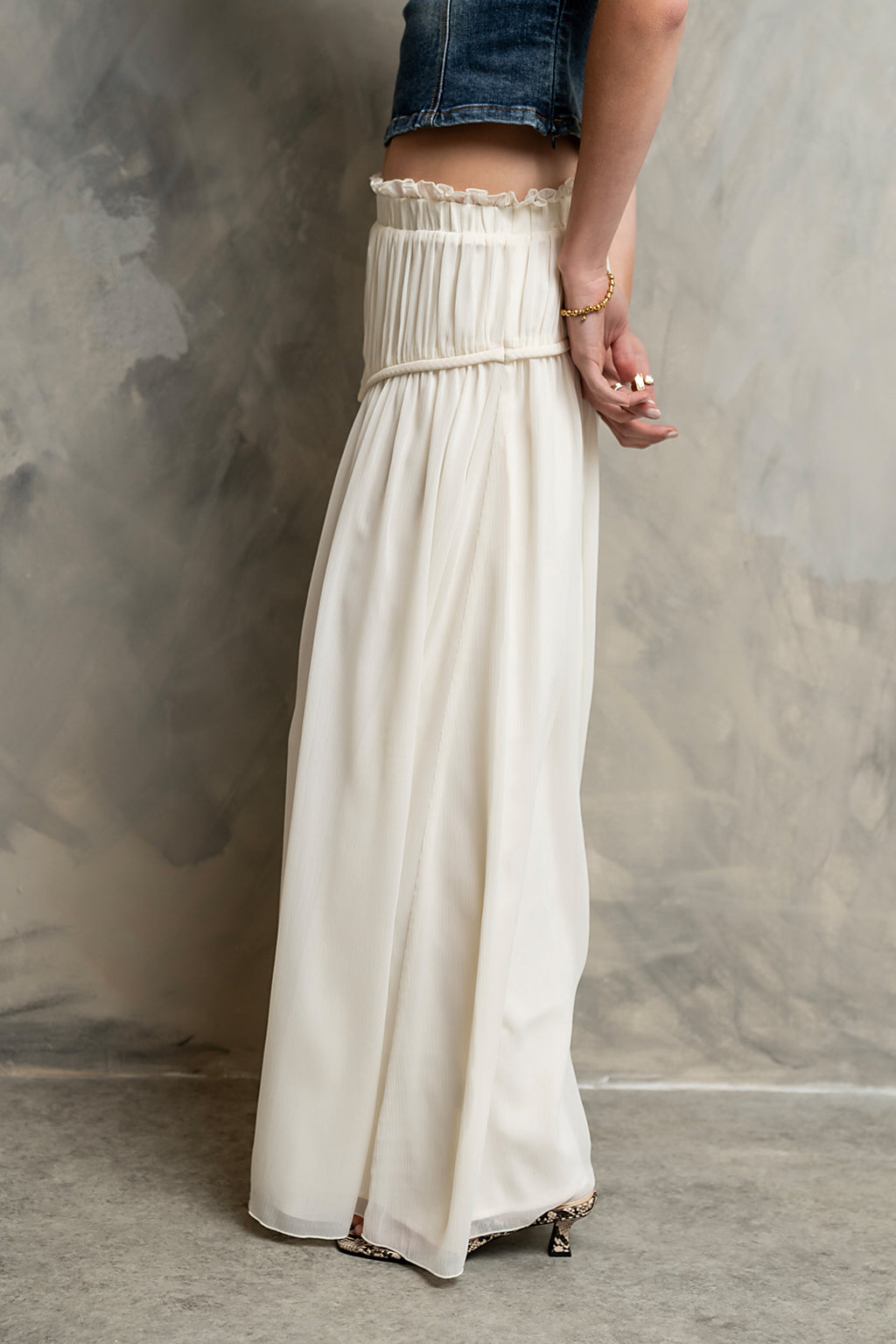 Fallon Maxi Skirt in Cream