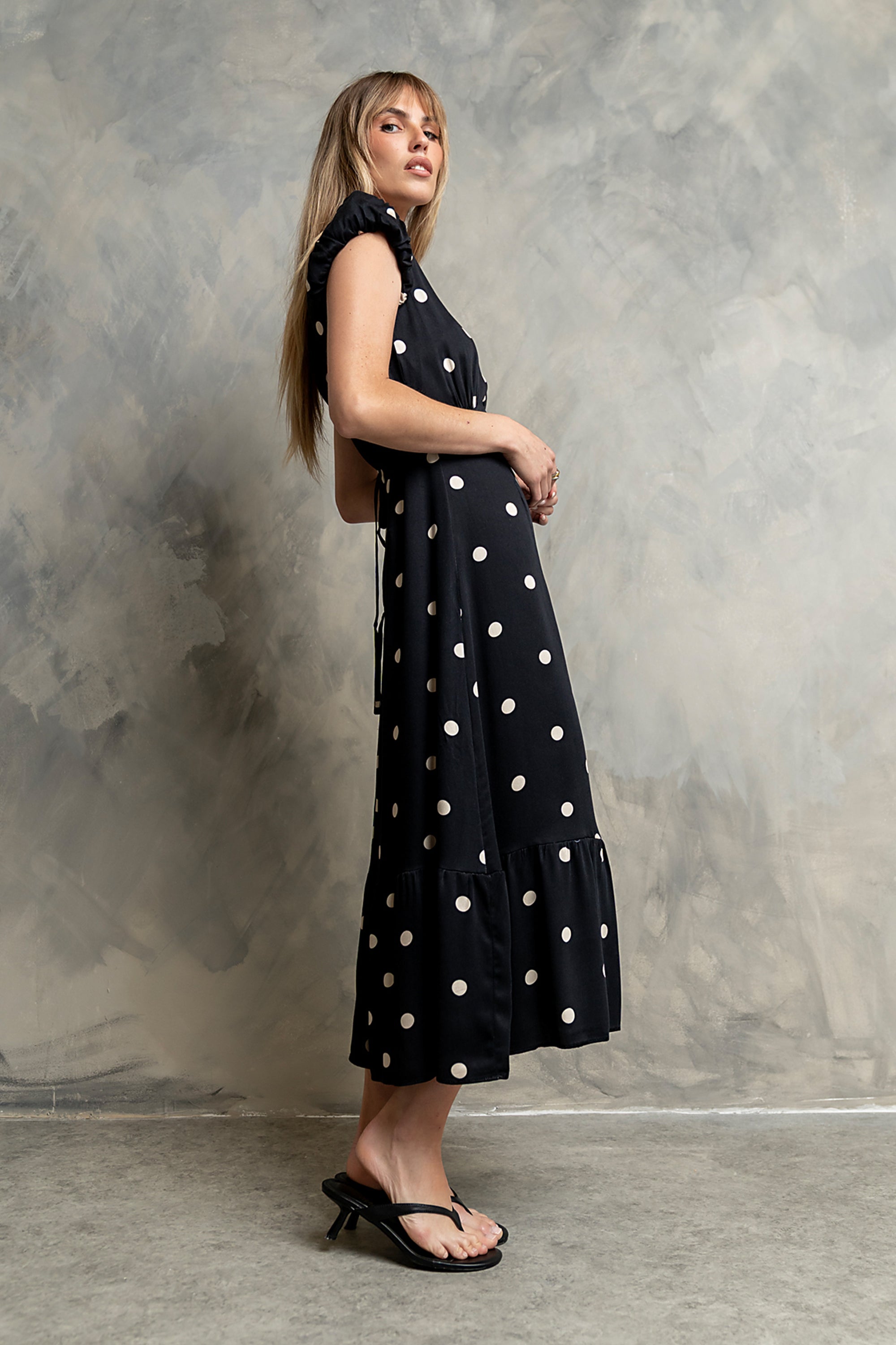 Janey Polka Dot Maxi Dress