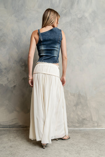 Fallon Maxi Skirt in Cream