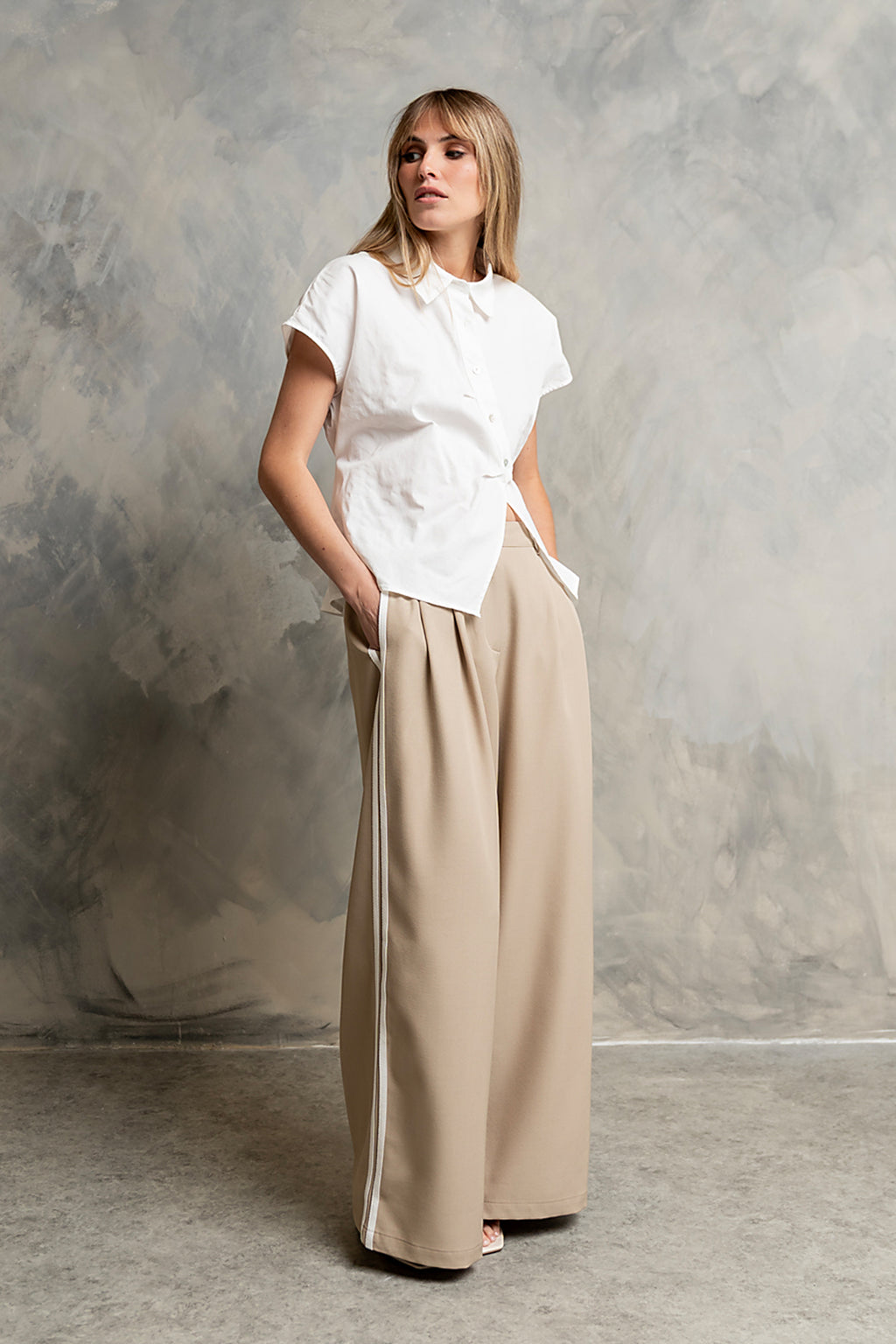 Louisa Pleated Wide Leg Pants