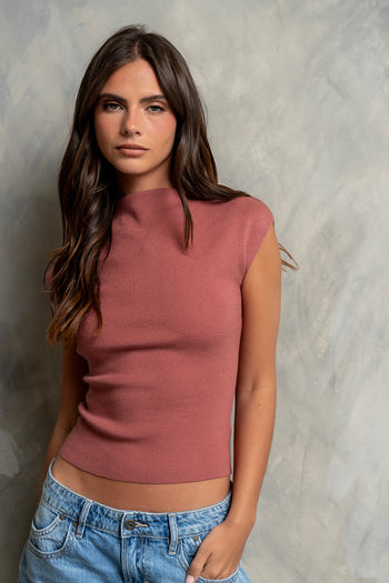 Maggie Knit Top in Berry