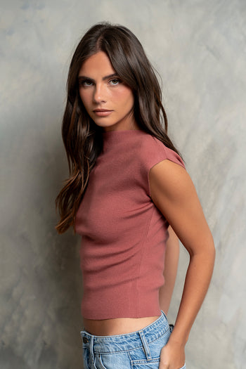 Maggie Knit Top in Berry