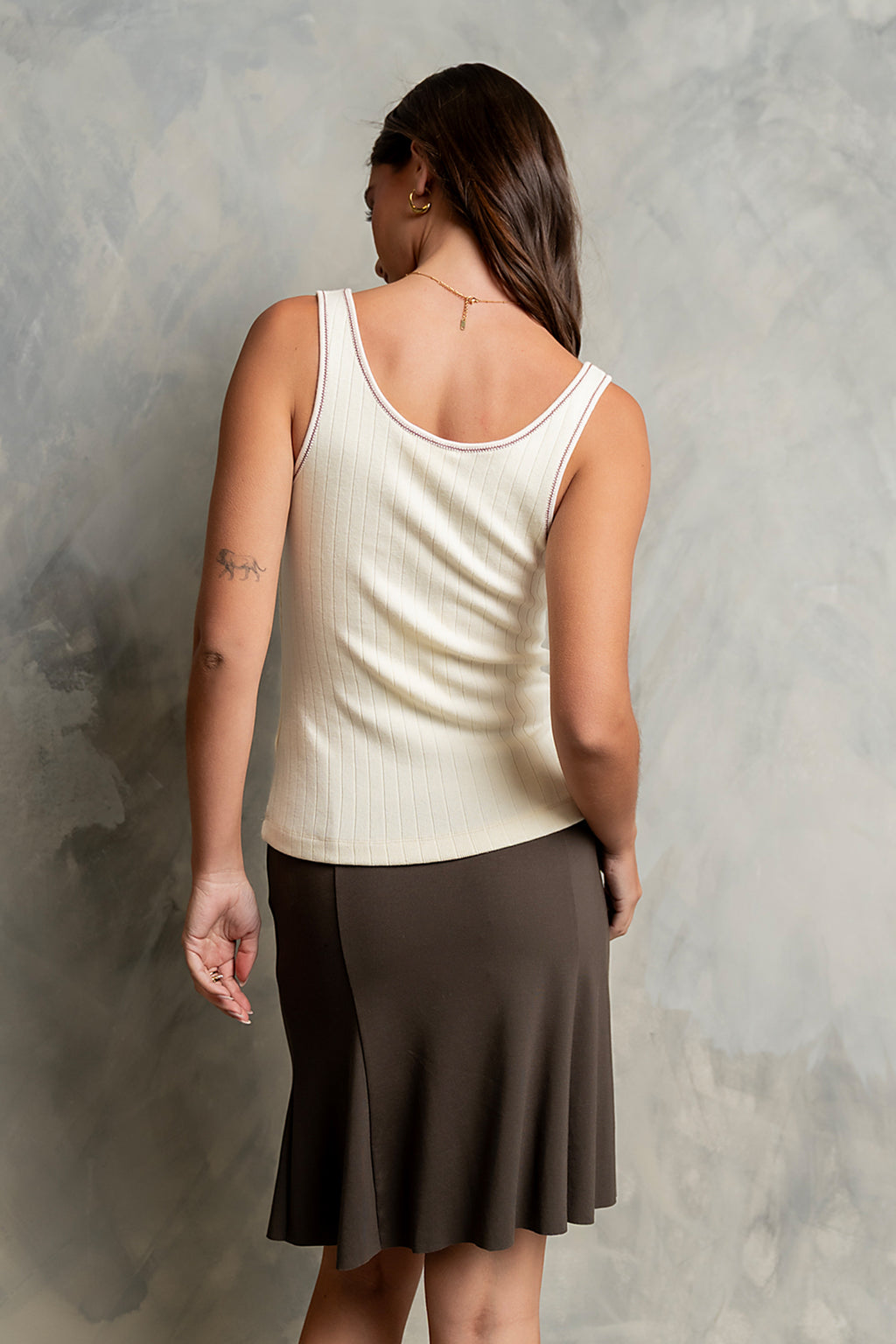 Palmer Knit Skirt in Brown